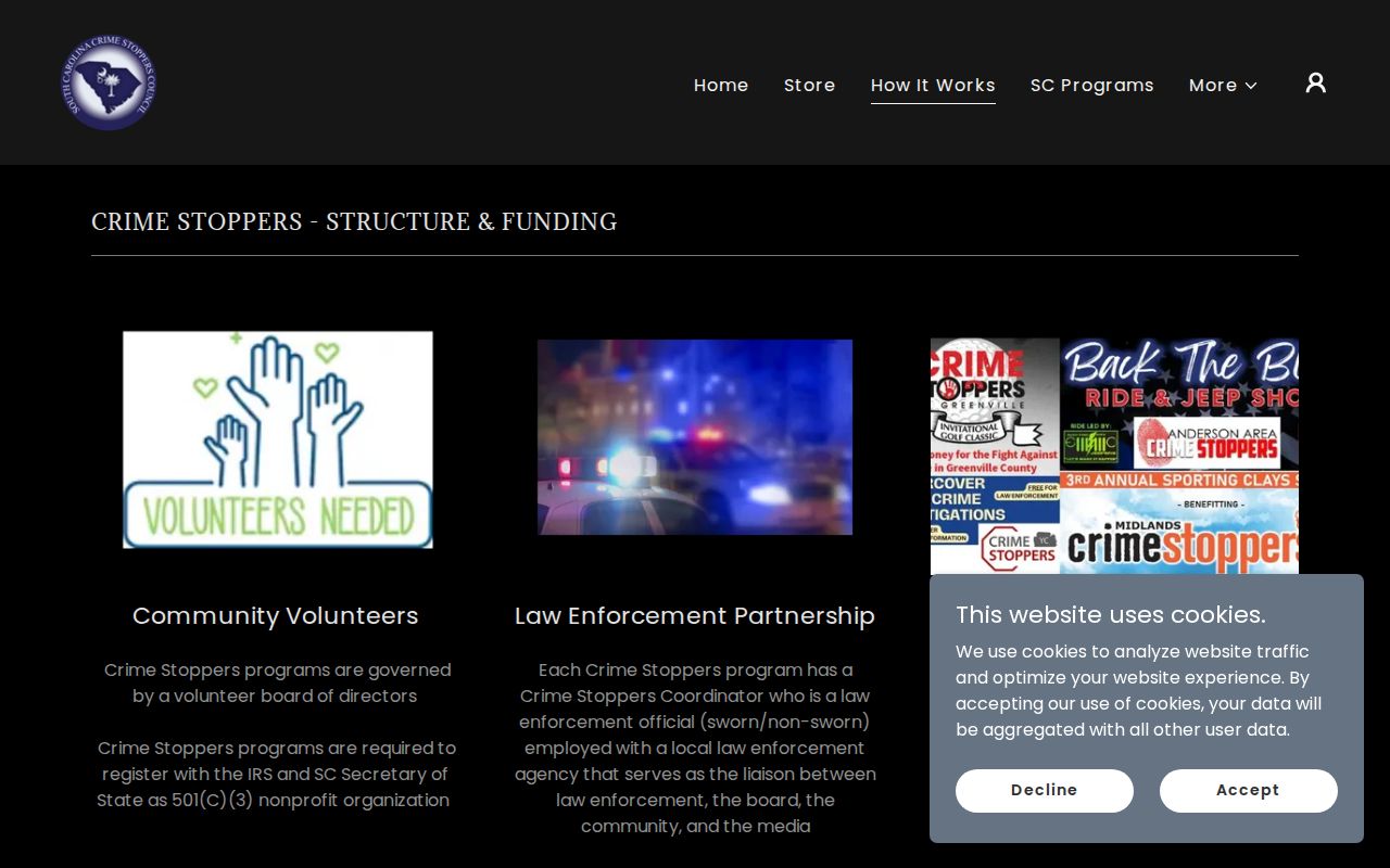 South Carolina Crime Stoppers anonymous tip process information